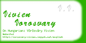 vivien vorosvary business card
